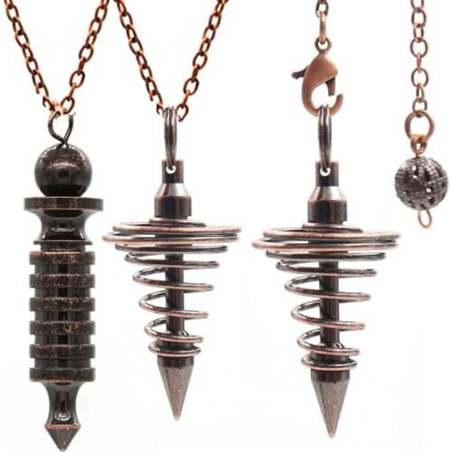 Balance Reiki Healing Metal Pendulum Pendulo Radiestesia Pendulums for Dowsing Amulet Charm Pendant Necklace Men Women Jewelry