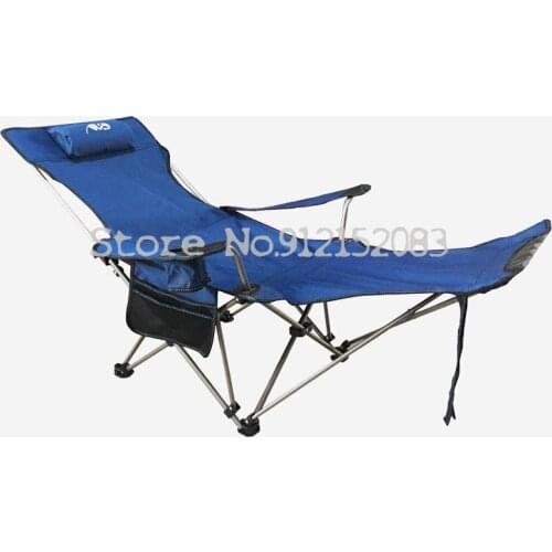 Outdoor Portable Folding Reclining Chair Bed Fishing Chair Beach Lunch Break Computer Office Armchair Back Balcony Chair
