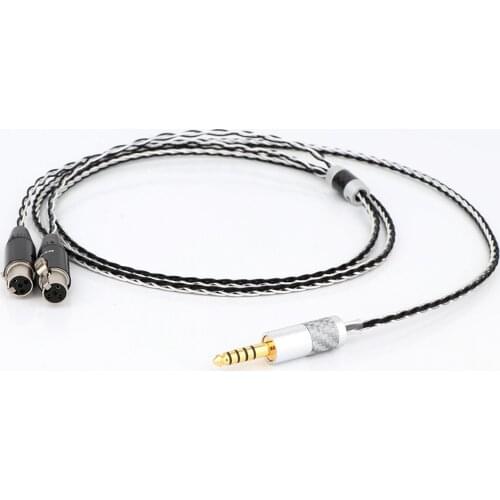 Preffair 4.4MM Balanced OCC Copper Silver Plated Earphone Headphone Upgrade Cable for Audeze LCD-3 LCD3 LCD-2 LCD2 LCD-4