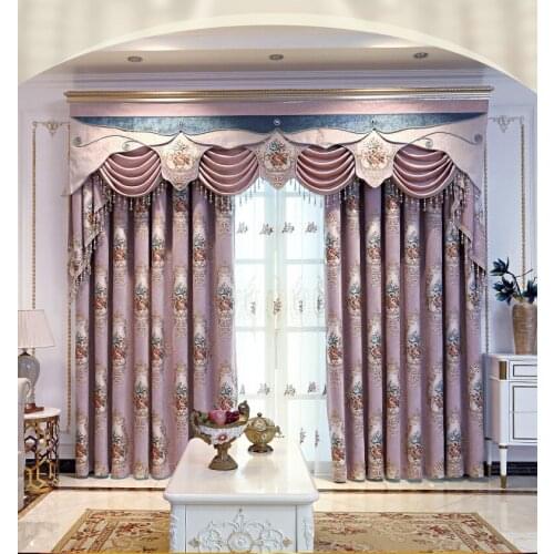 European top royal villa velvet embroidered curtains for living room high quality classic multicolor curtains for bedroom shaded