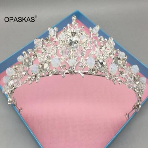 Bridal Jewelry Wedding Headdress Accessories Crystal Semicircle Crown Headband Princess Crown Birthday PT