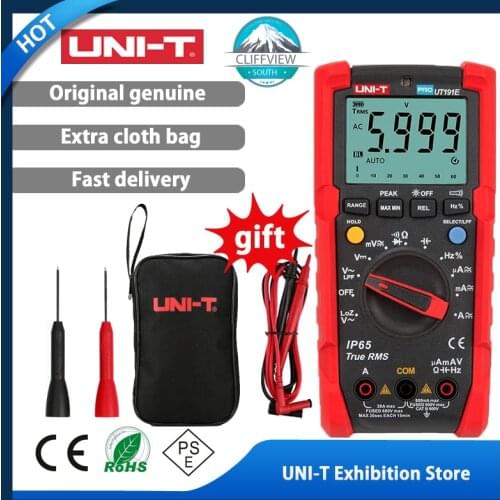 UNI-T Tester Digital Multimeter Profesional UT191T UT191E True RMS Auto Range DMM 20A Ammeter 600V Count 6000 DC AC Capacitor