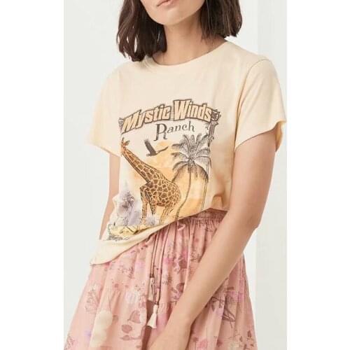 Happie Queens fashion Women Cotton Tops O-Neck animal print letter T-shirts ladies short sleeve Tee shirts oversize