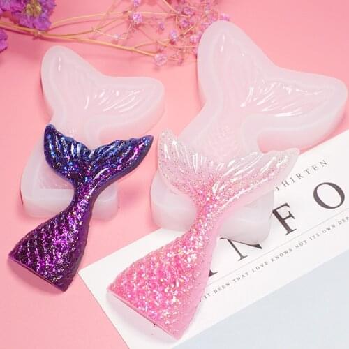 1PC Silicone Mold Crystal Fishtail Drop Glue Mold For Resin Jewelry Resin Casting Mould