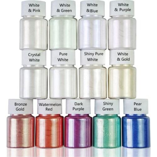 14 Colors Resin Dye Powder Mica Pearl Pigments Colorants Crystal Mud Resin Jewelry Making Tools