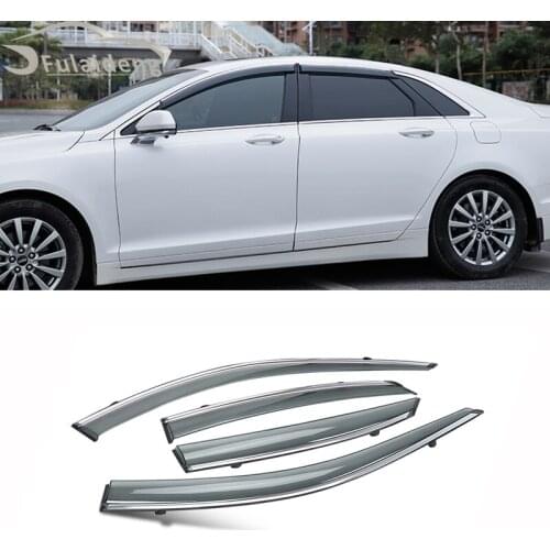 4pcs For Lincoln MKZ 2017-2020 Car Window Sun Vent Visor Rain Guards Sun/ rain Shield Exterior decoration Car Styling