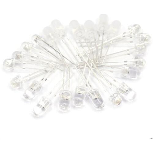 5MMLED F5 light emitting diodes mist white white emerald green blue yellow purple colorful slow flashing