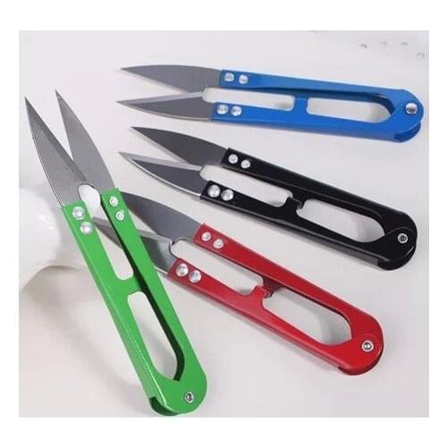 5 PCS Multicolor Vintage Trimming Sewing Scissors Nippers U Shape Clippers Stainless Steel Embroidery Craft Scissors Tailor