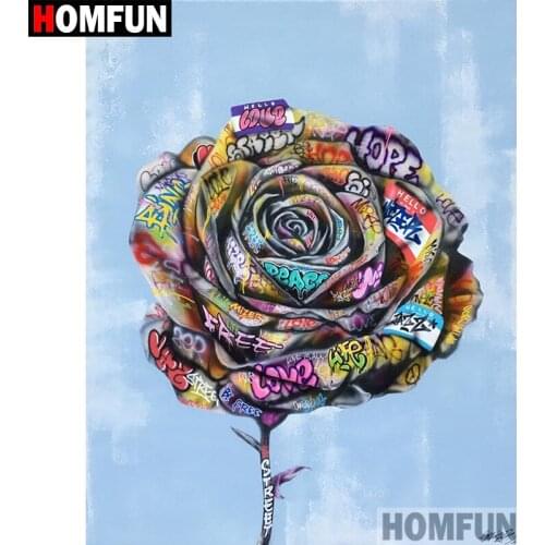 HOMFUN Full Drill Diamond Painting "Paper flowers" DIY Picture Of Rhinestone 5D Diamond Embroidery Cross Stitch Decor A03771