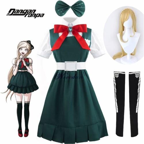 Anime Danganronpa 2 Wanhoop Sonia Nevermind Cosplay Jurk Vrouw Party Halloween Kostuum Jk Schooluniform En Pruik