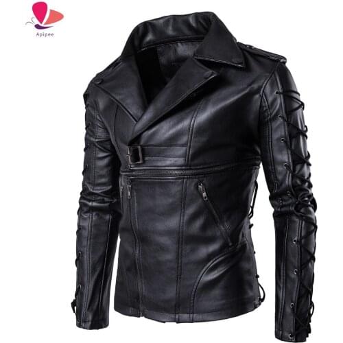 Apipee Men's Faux Leather Jackets