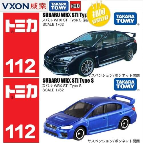 Alloy Car 112 Subaru WRX Type S 824497 Black First Edition 827450 Toy 1:62
