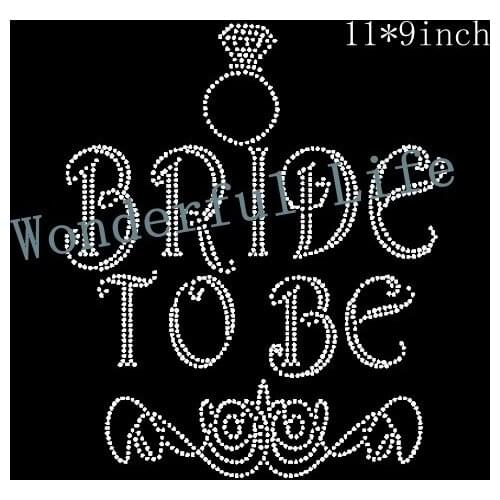 Free Shipping Hot Fix Rhinestones Motifs Iron On Heat Transfer Crystal Stone bride to be crown