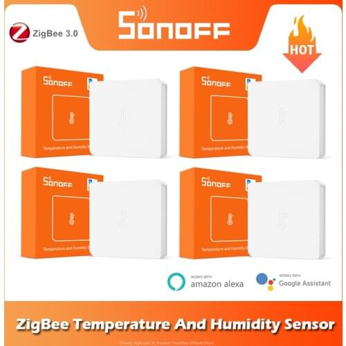 SONOFF SNZB-02 ZigBee Temperature And Humidity Sensor Real Time Low-battery notification Works With ZigBee Bridge eWeLink IFTTT