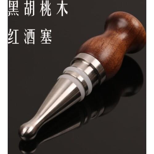 Custom Personalised Wood Bottle Stopper Wine Storage Bottle stopper Walnut Wood