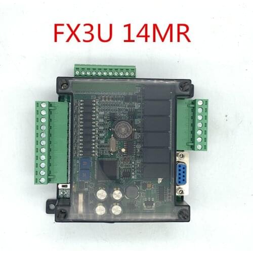 FX1N FX2N FX3U 14MR 6AD 2DA PLC RS232 RS485 Modbus RTU 24VDC for Mitsubishi PLC