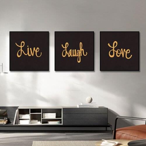 Love Laugh And Live Word Canvas Painting Poster Print Wall Art Picture For Living Room Home Decor Frameless