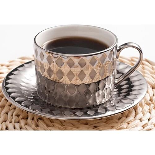 Classic European Bone China Coffee Cups and Saucers Tableware Coffee Plates Dishes Afternoon Tea Set Home Kitchen With Gift Box