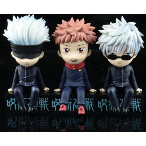NEW Kawaii Anime Jujutsu Kaisen Figurine Cute Gojo Satoru Itadori Yuji Fushiguro Megum Look Up PVC Action Figure for Boys Gift
