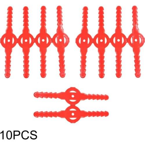 10Pcs Brushcutter Plastic Blade Grass Trimmer Head Replacement Parts For Strimmer Lawn Mower Accessories
