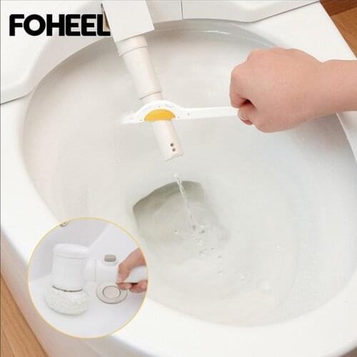 FOHEEL Toilet Cleaning Brush Sponge Cleaninb Brush for Smart Toilet Seat Bathroom Through Cleaning for the toilets Easy Use