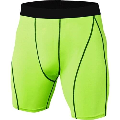 Running Fitness Men Shorts Fashion Patchwork Quick Drying Compression Fitness Shorts Elastic Belt Tights