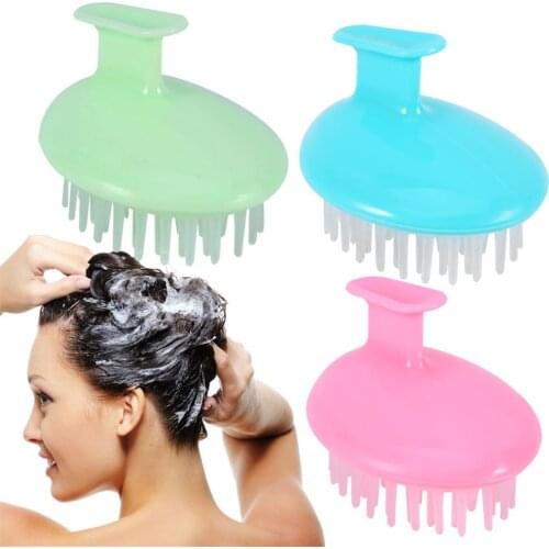 Silicone Head Body Scalp Massage Brush Comb Shampoo Hair Washing Comb Shower Brush Bath Spa Slimming Massage Brush