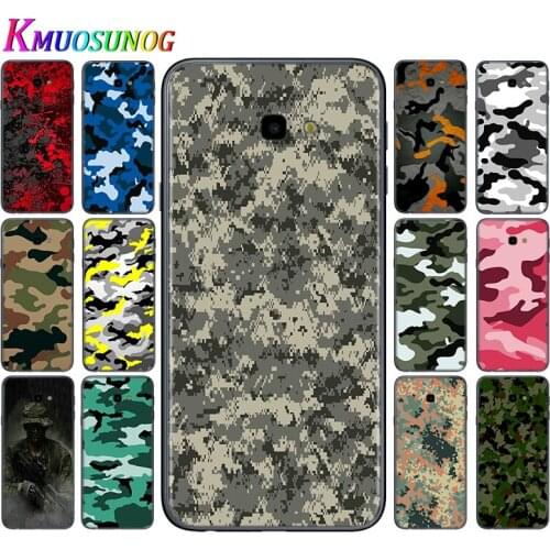 Silicone Cover Camouflage Pattern Camo For Samsung Galaxy J8 J7 Duo J6 J5 Prime J4 Plus J3 J2 Core 2018 2017 2016 Phone Case