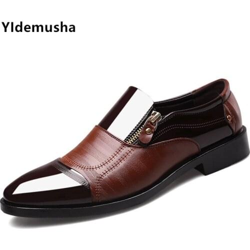 2019 Autumn Business Luxury OXford Shoes Men Breathable PU Leather Shoes Formal Soft Dress Men Shoes Male Office Wedding Shoes