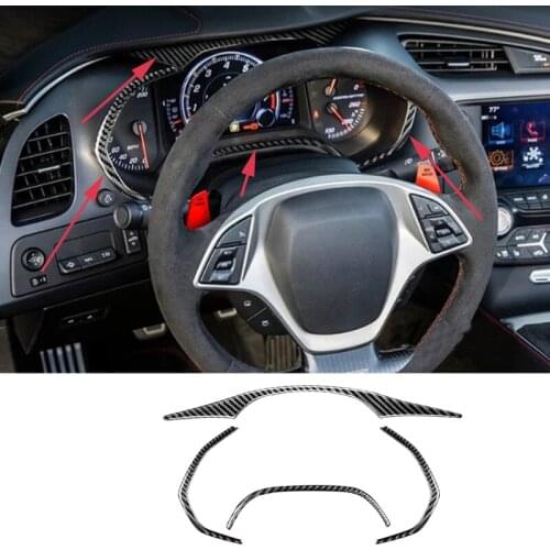 Carbon Fiber forChevrolet Corvette 2014 2015 2016 2017 2018 2019 Accessories Car Speedometer Surround Cover Stickers