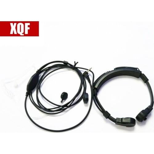 XQF 10PCS New Finger PTT Throat MIC Covert Acoustic Tube Earpiece Headset for Motorola T6200 T5600 2.5mm 1 Pin Radios