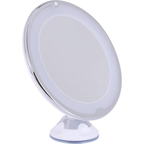 10X Magnifying Lighted Vanity Makeup Mirror With Natural White Led, 360 Degree Swivel Rotation And Locking Suction