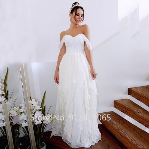 2021 Sweetheart Lace Sexy Ruched Backless A-Line Wedding Dress Bridal Gowns Robes De Mariées Vestidos De Novia