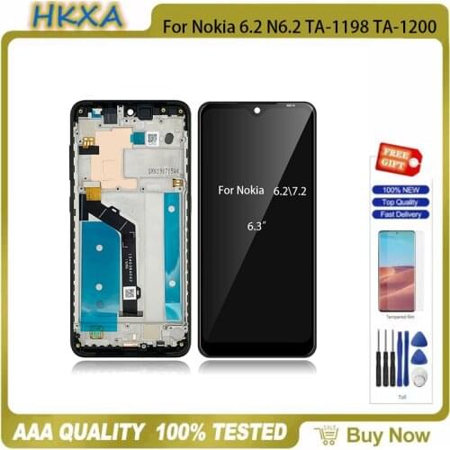 For Nokia 6.2 N6.2 TA-1198 TA-1200 TA-1201 TA-1187 LCD Display Touch Screen Digitizer Assembly For Nokia 7.2 N7.2 TA-1196 LCD