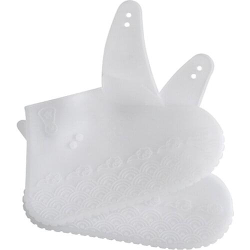 1 Pair Silicone Waterproof Shoe Covers Upgrade Reusable Overshoes with Double-breasted Resistant Rain Boots Non-Slip