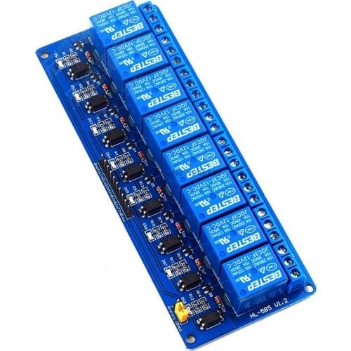 1PCS 8 Channel 12V Relay Module Control Panel Low Level Trigger for Arduino PLC
