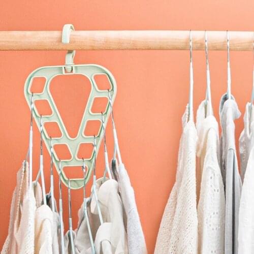 1pc 9-Hole Clothes Hanger Closet Organizer Space Saving Multi-function Drying Racks Home Wardrobe Storage Cloth Hanger New