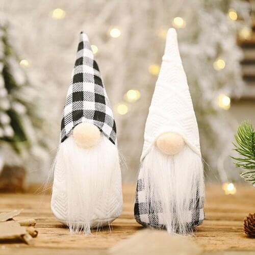 1Pc Lovely Doll Faceless Santa Claus Snowman Christmas Tree Pendants Hanging Ornaments New Year Xmas Decor Home Party Decoration