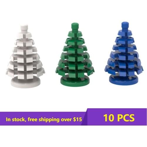 10PCS MOC Compatible Assembles Particles 2435 2x2x4 Small Christmas Tree Building Blocks Parts DIY Educational Toys