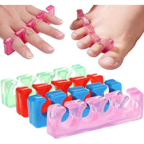 2PCS Silicone Toe Separator Soft Spacer Washable Soft Gel Nail Care Finger Separator UV Beauty Tools Polish Manicure Pedicure