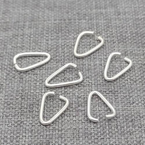 40pcs of 925 Sterling Silver Triangle Open Jump Rings Jewelry Findings