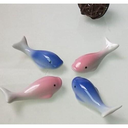 4 Pcs/Set Cute Whale Chopsticks Holder Pillow Spoon Fork Holder Japanese Ceramic Chopstick Support Rest Shelf Home Decoration
