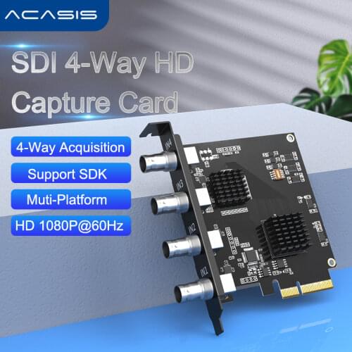 Acasis 4 Channel PCIE Capture card SDI Video card 1080P 60FPS Capture Card for Game Meeting Live Broadcast Streaming