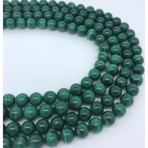 Loose stone beads aaa, round, for diy bracelet, to make jewelry natural Malachite 6mm 8mm10mm12mm14mm