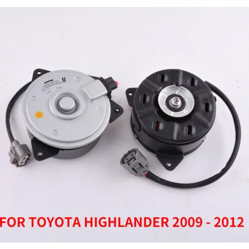 CAPQX 2PCS Radiator Cooling Fan Motor & Condersen Compressor Motor FOR HIGHLANDER 2009 2010 2011 2012 16363-0P210 16363-0P200
