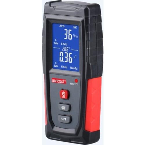 Digital Electromagnetic Radiation Detector LCD Electric Magnetic Field EMF Meter 5Hz-3500MH Frequency Tester Indicator DataLock