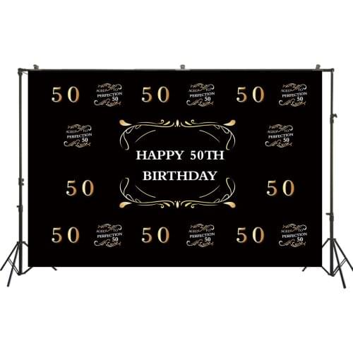HUAYI Photography Backdrop Birthday Party Decor Photo Background 50th Birthday Adults Studio Photo Booth Backdrop W-2247
