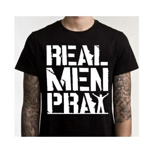 Summer 100% Cotton Army T Shirt Real Men Pray T-Shirt Christian Shirt Jesus Religious Faith Christ printing On Tee Shirts