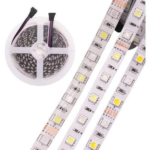 DC12V 5M LED Strip 5050 RGB,RGBW,RGBWW 60LEDs/m Flexible Light 5050 LED Strip RGB, White,Warm white,Red,Blue,Green