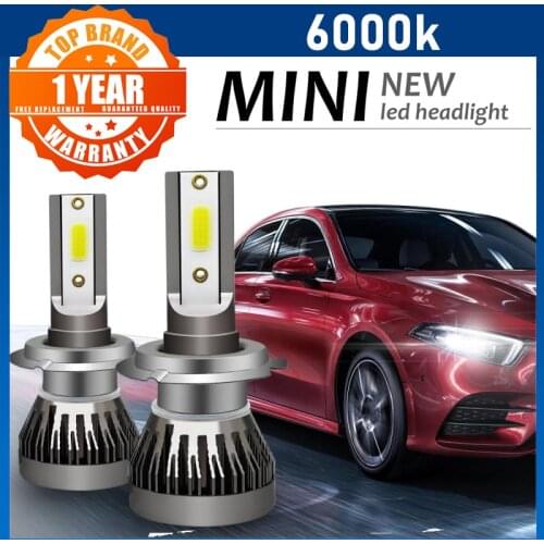 H4 H7 LED Car Fog Headlights COB Bulb Hi-Lo Beam 120W 26000LM Pure White High Power 6000K Fits Car FO1 Auto LED Bulbs Accessorie